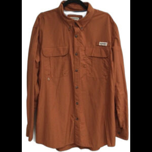 Magellan Shirt Men’s Size XL Brown Relaxed Fit L Sleeve Fishing Outdoors